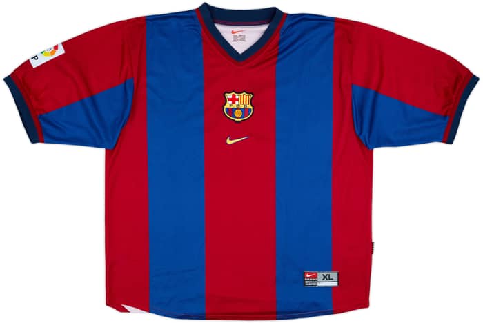 1998-00 Barcelona Home Shirt Rivaldo #11 - 9/10 - (XL)