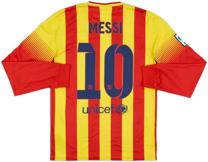 2013-15 Barcelona Away L/S Shirt Messi #10 - 6/10 - (S)