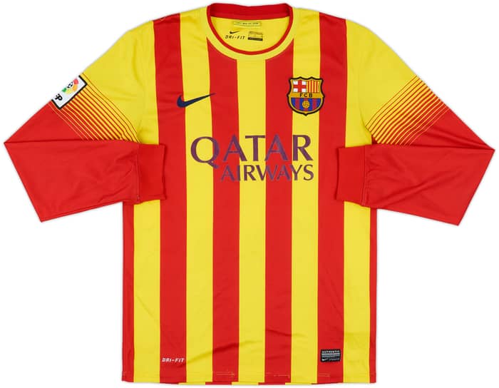2013-15 Barcelona Away L/S Shirt Messi #10 - 6/10 - (S)