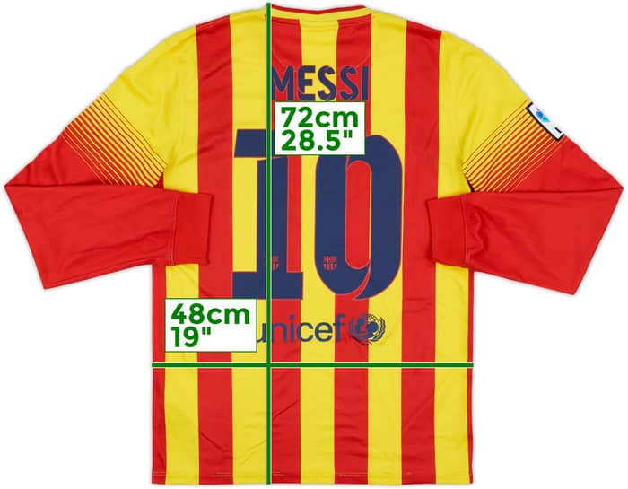 2013-15 Barcelona Away L/S Shirt Messi #10 - 6/10 - (S)