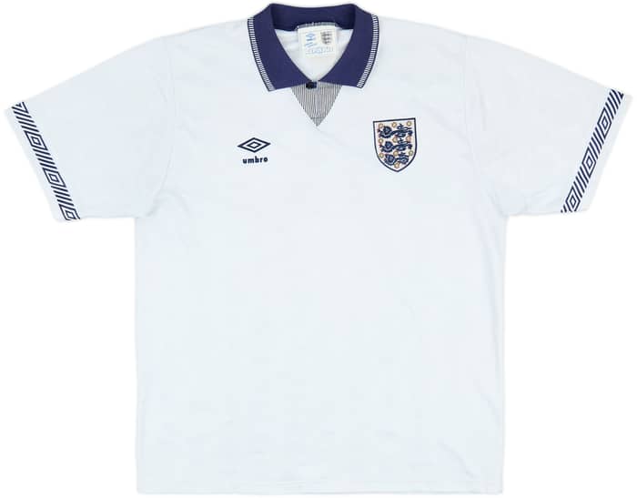 1990-92 England Home Shirt #19 (Gascoigne) - 8/10 - (L)
