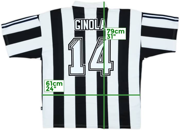 Camiseta de local del Newcastle 1995-97 Ginola #14 - 7/10 - (XXL)