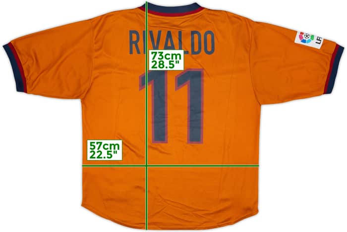 1998-00 Barcelona Third Shirt Rivaldo #11 - 8/10 - (L)