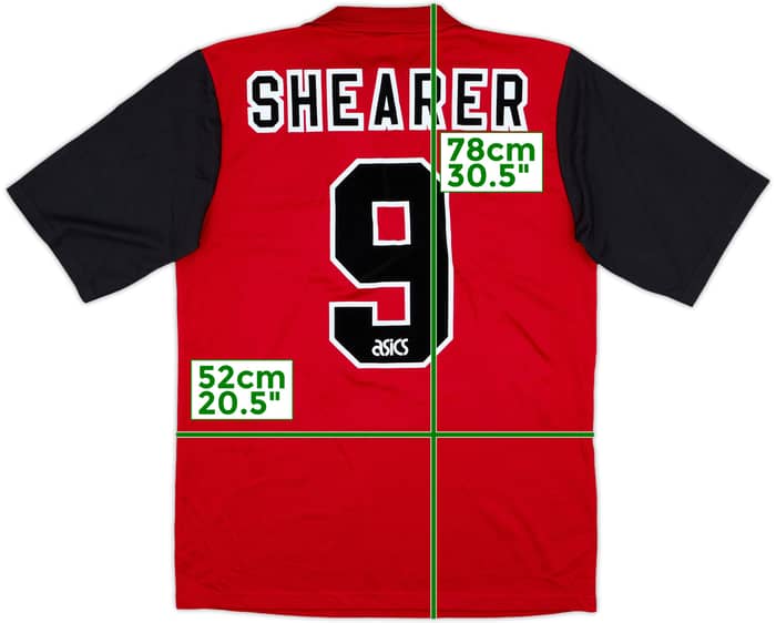 1995-96 Blackburn Away Shirt Shearer #9 - 8/10 - (M)