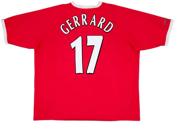 2001-03 Liverpool CL Shirt Gerrard #17 - 7/10 - (XXL)