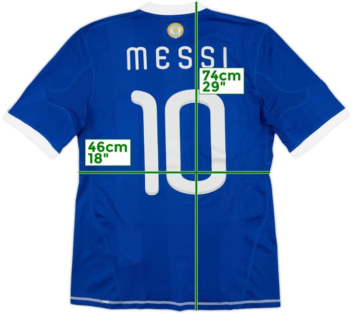 2010-11 Argentina Away Shirt Messi #10 - 8/10 - (S)