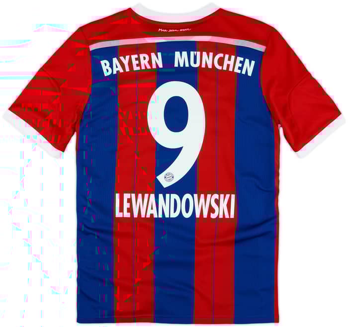 2014-15 Bayern Munich Home Shirt Lewandowski #9 - 9/10 - (XL.Boys)