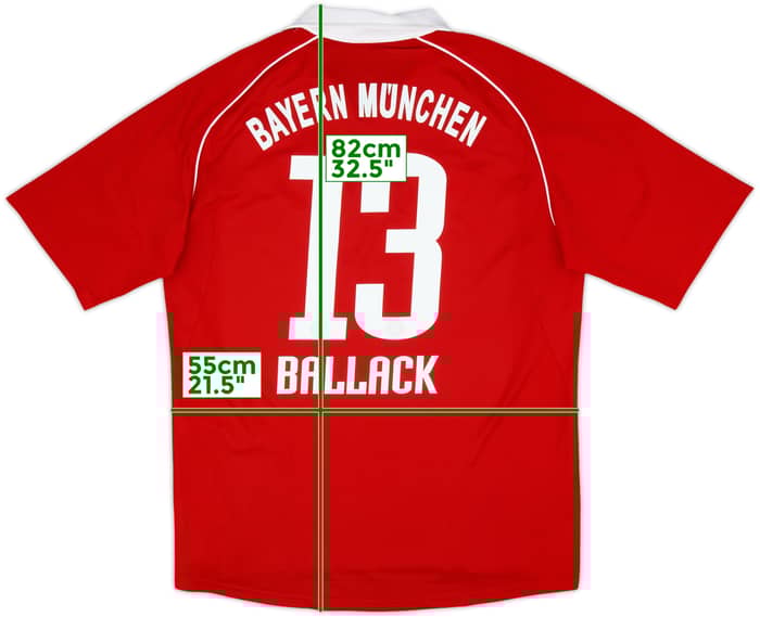 2005-06 Bayern Munich Home Shirt Ballack #13 - 6/10 - (L)