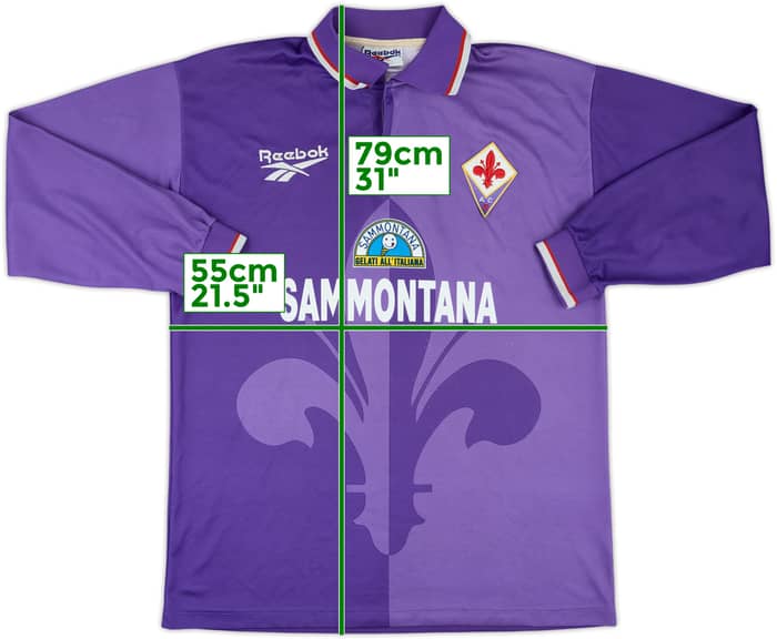 1995-96 Fiorentina Match Issue Home L/S Shirt #4