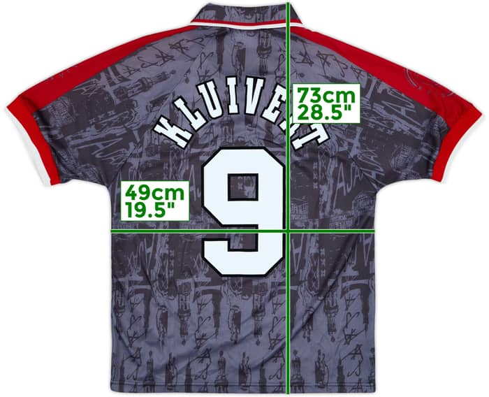 1996-97 Ajax Away Shirt Kluivert #9 - 8/10 - (M)