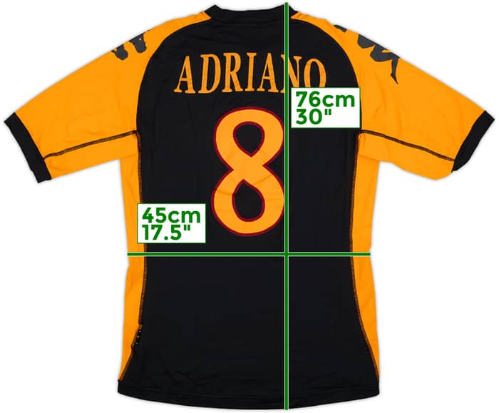 2010-11 Roma Third Shirt Adriano #8 - 8/10 - (L)
