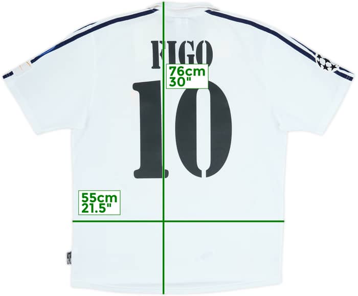 2002-03 Real Madrid Centenary Home Shirt Figo #10 - 7/10 - (M)