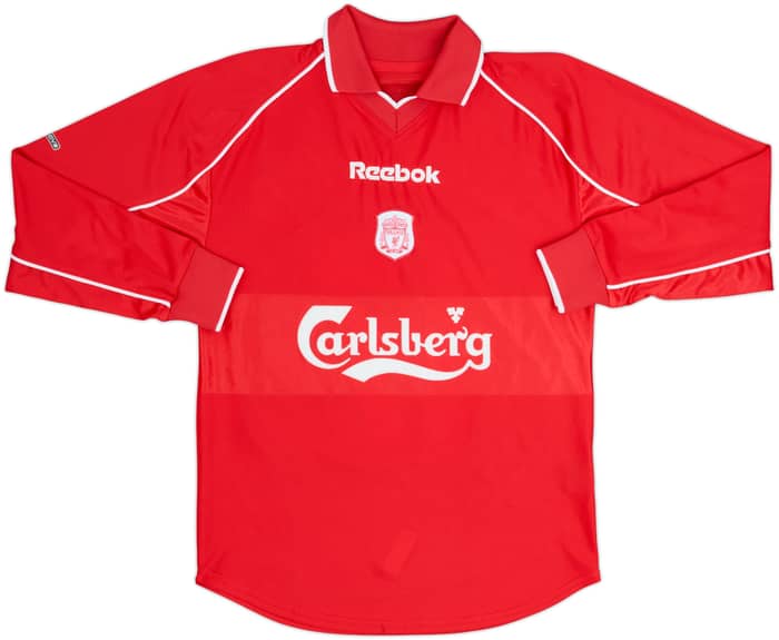 Camiseta de manga larga de local del Liverpool 2000-02 Gerrard #17 - 9/10 - (S)