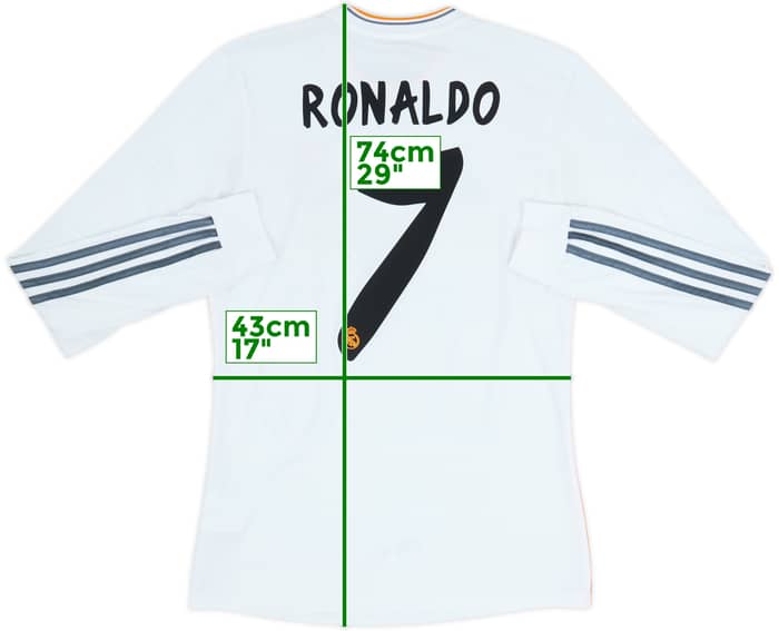2013-14 Real Madrid Home L/S Shirt Ronaldo #7 - 5/10 - (S)