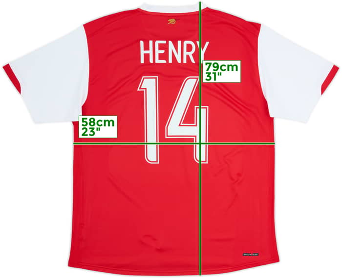 2006-08 Arsenal Home Shirt Henry #14 - 6/10 - (L)