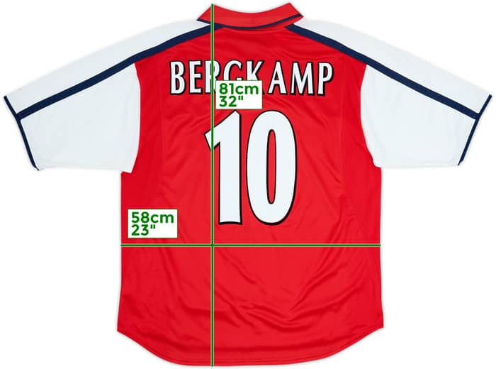 2000-02 Arsenal Home Shirt Bergkamp #10 - 10/10 - (L)