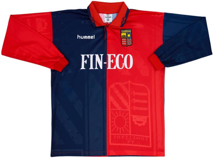 1997-98 AC Lumezzane Home L/S Shirt #9 - 8/10 - (XL)