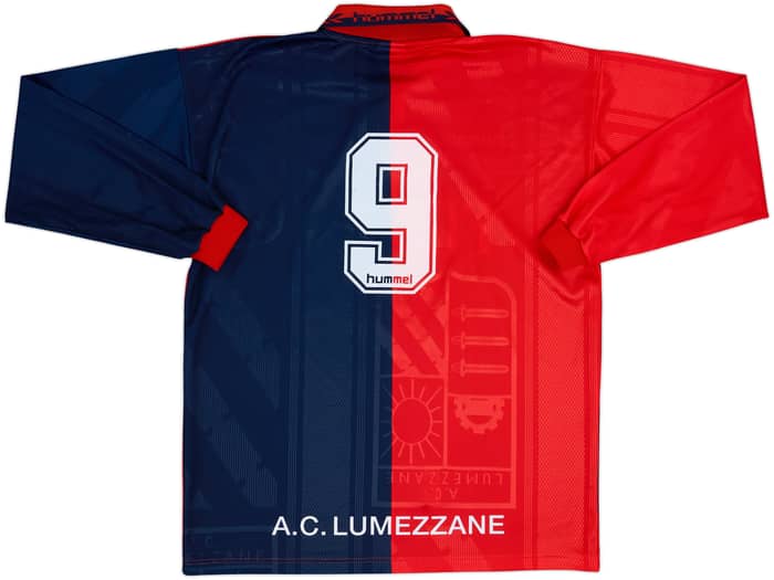 1997-98 AC Lumezzane Home L/S Shirt #9 - 8/10 - (XL)