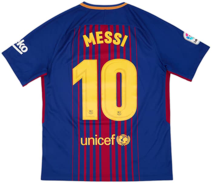 2017-18 Barcelona Home Shirt Messi #10 - 8/10 - (M)