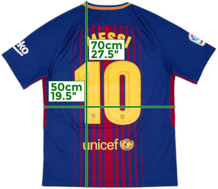 2017-18 Barcelona Home Shirt Messi #10 - 8/10 - (M)