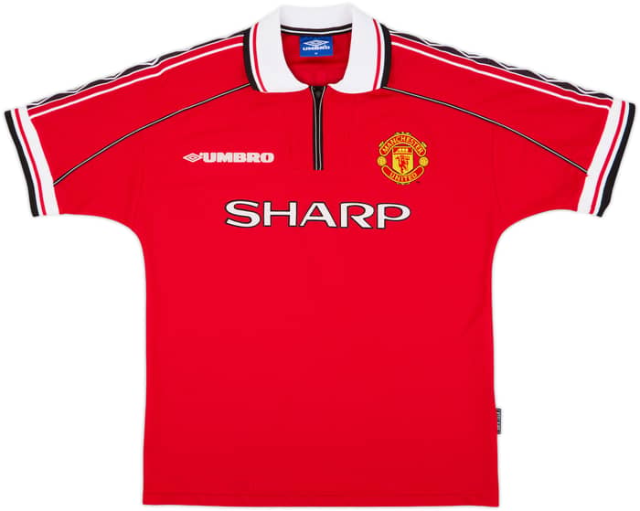1998-00 Manchester United Home Shirt Beckham #7 - 6/10 - (M)