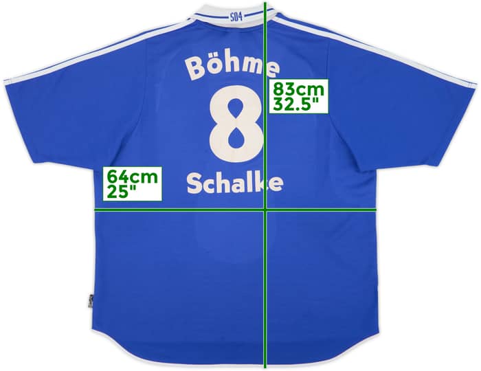 2000-01 Schalke Home Shirt Bohme #8 - 6/10 - (XXL)