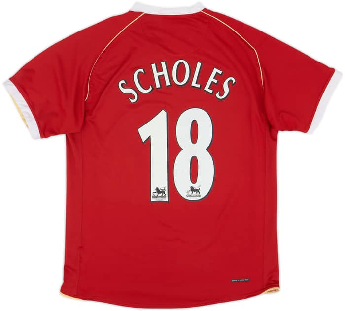 2006-07 Manchester United Local Camiseta Scholes #18 - 7/10 - (M)