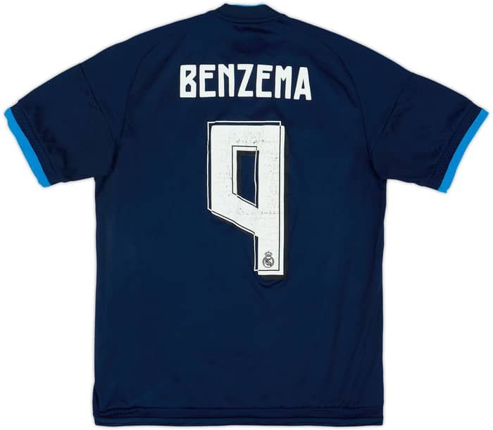 2015-16 Real Madrid Third Shirt Benzema #9 - 5/10 - (S)