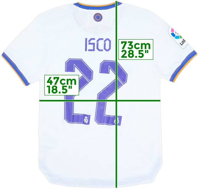 2021-22 Real Madrid Authentic Home Shirt Isco #22 (S)
