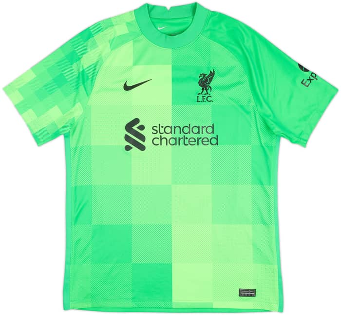 2021-22 Liverpool GK S/S Shirt A.Becker #1 - 8/10 - (L)