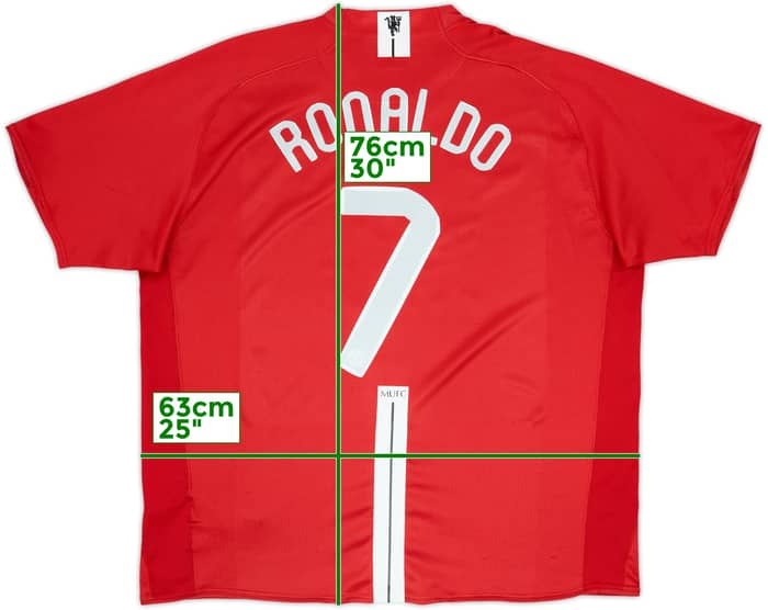 2007-09 Manchester United Home Shirt Ronaldo #7 - 6/10 - (XXL)