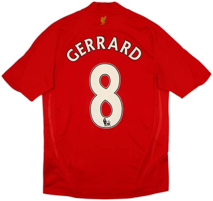 2008-10 Liverpool Home Shirt Gerrard #8 - 8/10 - (S)