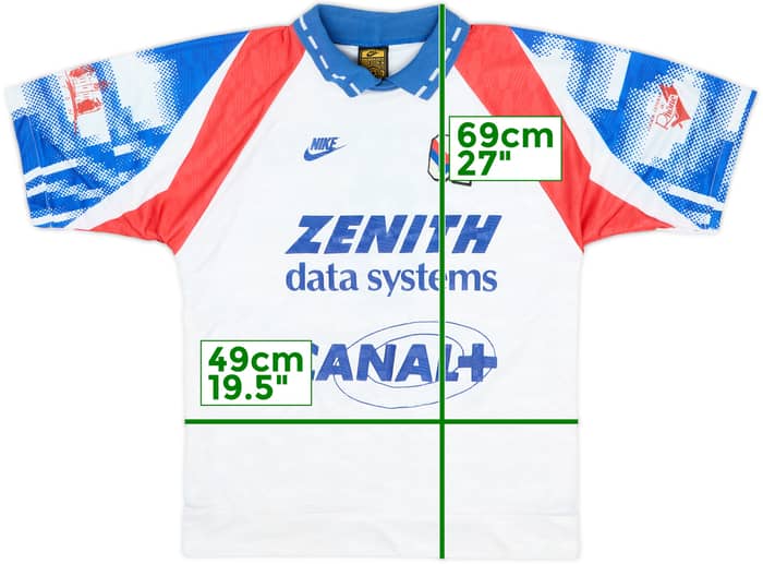 1992-93 Lyon Home Shirt #8 - 4/10 - (XL)