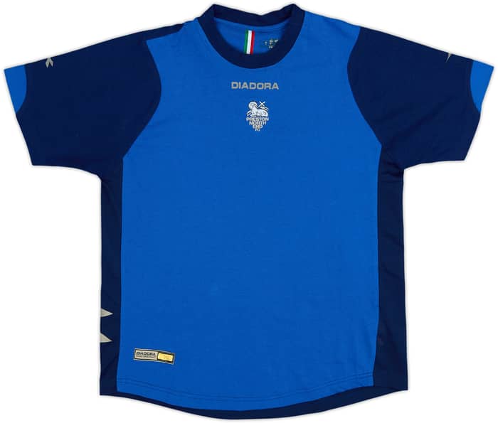 2007-08 Preston North End Diadora Cotton Tee - 7/10 - (15-16 Years)