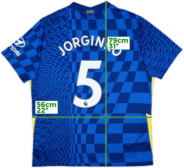 2021-22 Chelsea Home Shirt Jorginho #5 - 9/10 - (XL)