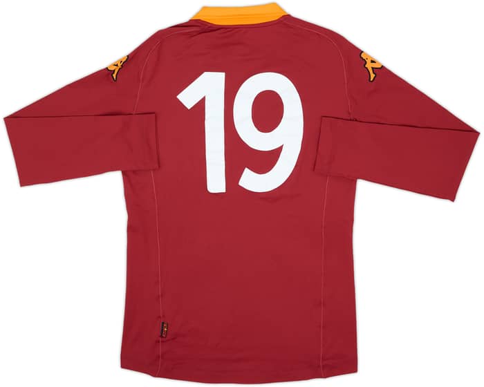 2012-13 Roma Home L/S Shirt #19 - 6/10 - (M)