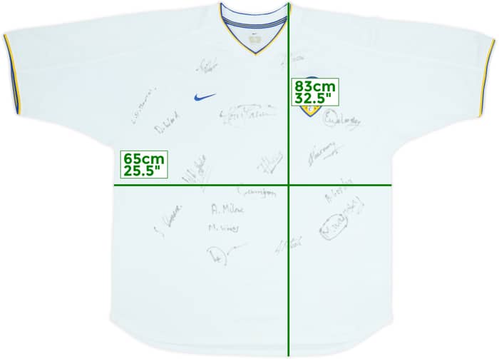 Camiseta de local firmada del Leeds United 2000-02 - 6/10 - (XL)