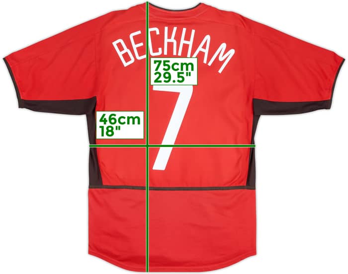 2002-04 Manchester United Local Camiseta Beckham #7 - 5/10 - (M)