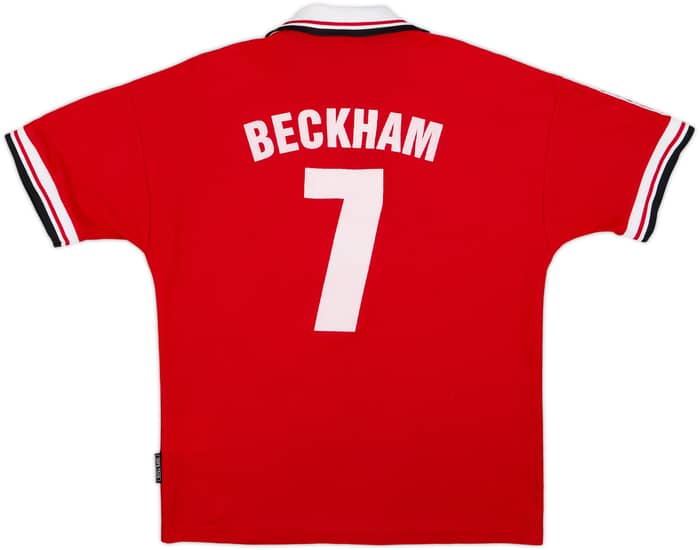 1998-00 Manchester United Home Shirt Beckham #7 - 6/10 - (M)