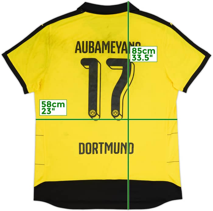 2015-16 Borussia Dortmund Home Shirt Aubameyang #17 - 5/10 - (XL)