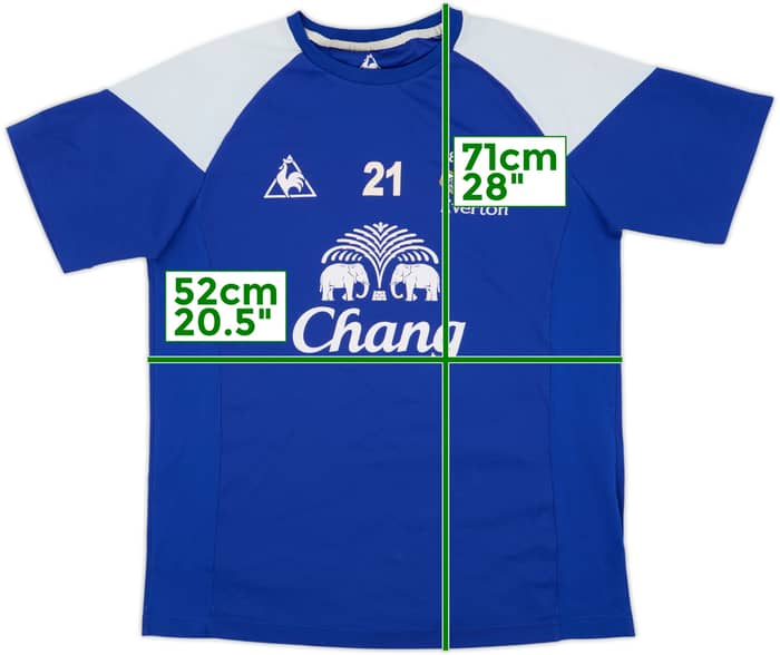 2009-10 Everton Le Coq Sportif Player Issue Training Shirt #21 - 5/10 - (M)