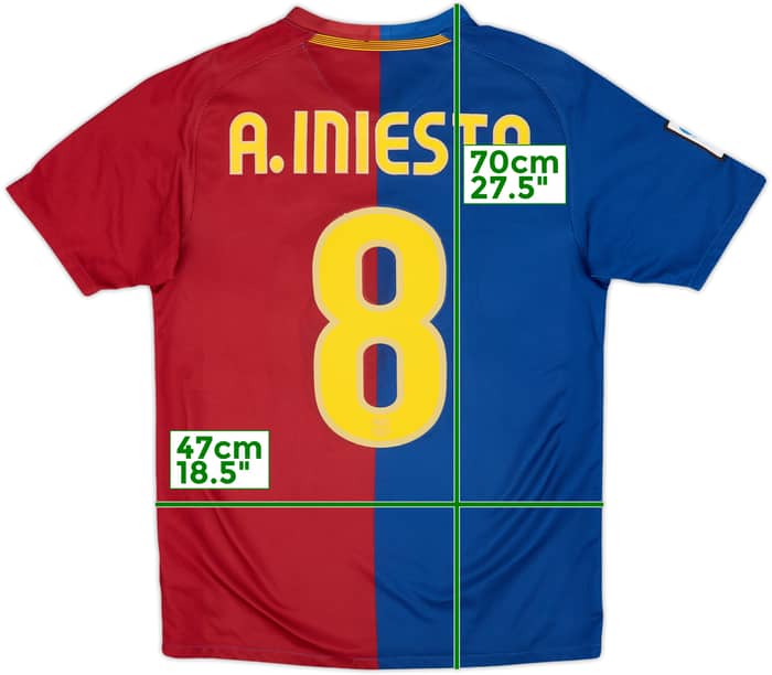 2008-09 Barcelona Home Shirt A.Iniesta #8 - 5/10 - (XL.Boys)