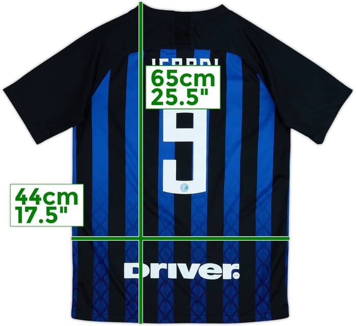2018-19 Inter Milan Home Shirt Icardi #9 - 8/10 - (XL.Boys)