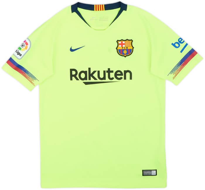 2018-19 Barcelona Away Shirt - 6/10 - (L.Boys)