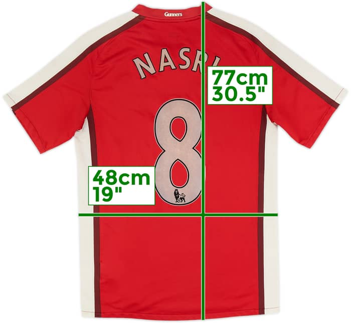 2008-10 Arsenal Home Shirt Nasri #8 - 5/10 - (S)