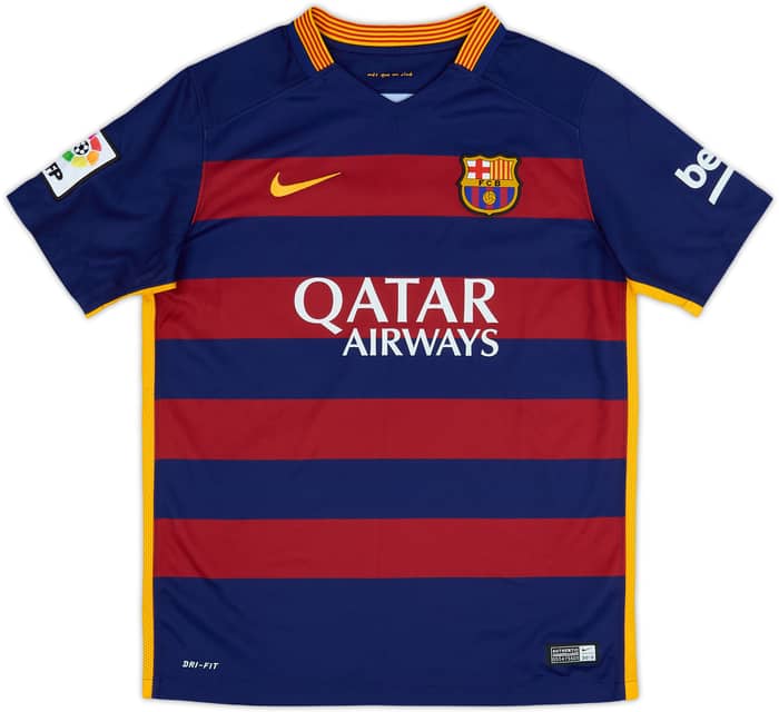 2015-16 Barcelona Home Shirt - 10/10 - (L.Boys)