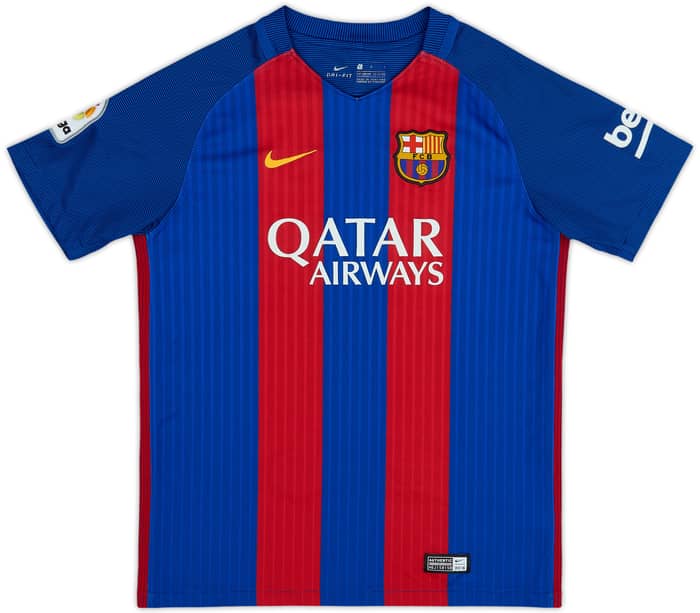 2016-17 Barcelona Home Shirt - 8/10 - (L.Boys)