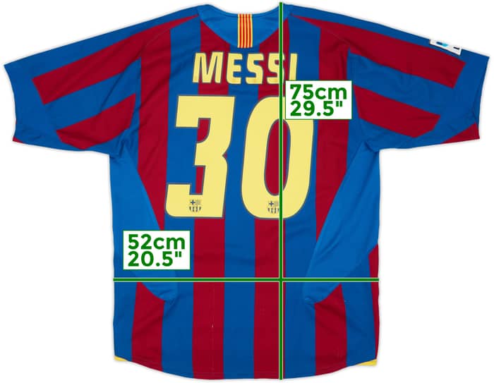 2005-06 Barcelona Home Shirt Messi #30 - 8/10 - (M)