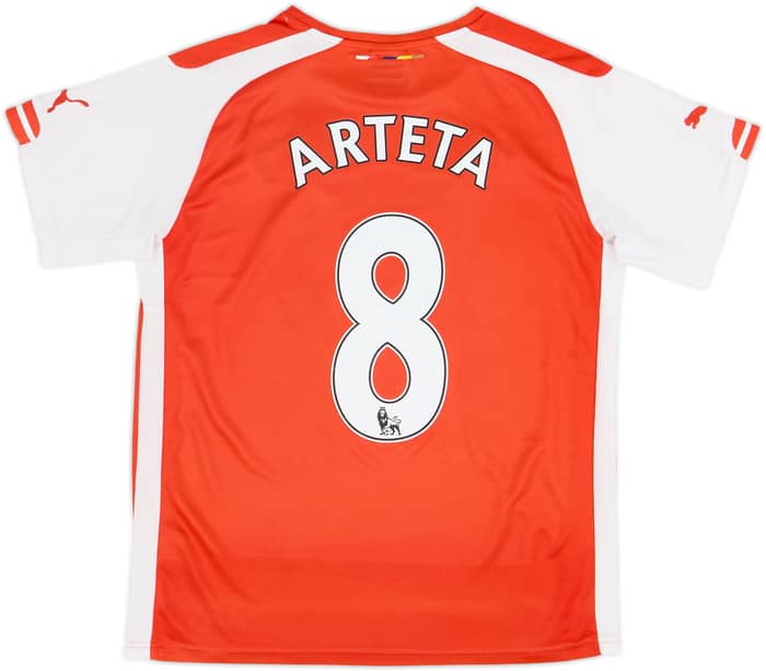 2014-15 Arsenal Home Shirt Arteta #8 - 8/10 - (15-16 Years)
