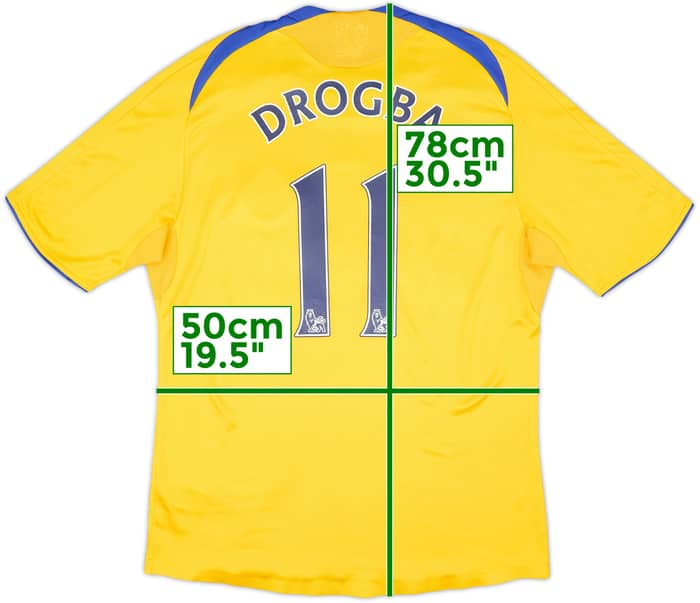 2008-09 Chelsea Player Issue Third L/S Shirt Drogba #11 - 7/10 - (M)